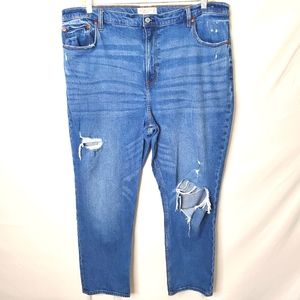 Abercrombie & Fitch Curve Love Ankle Straight Ultra High-Rise Jeans Size 35/20